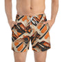 Orange Cyborg Swim Trunks