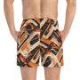 Orange Cyborg Swim Trunks