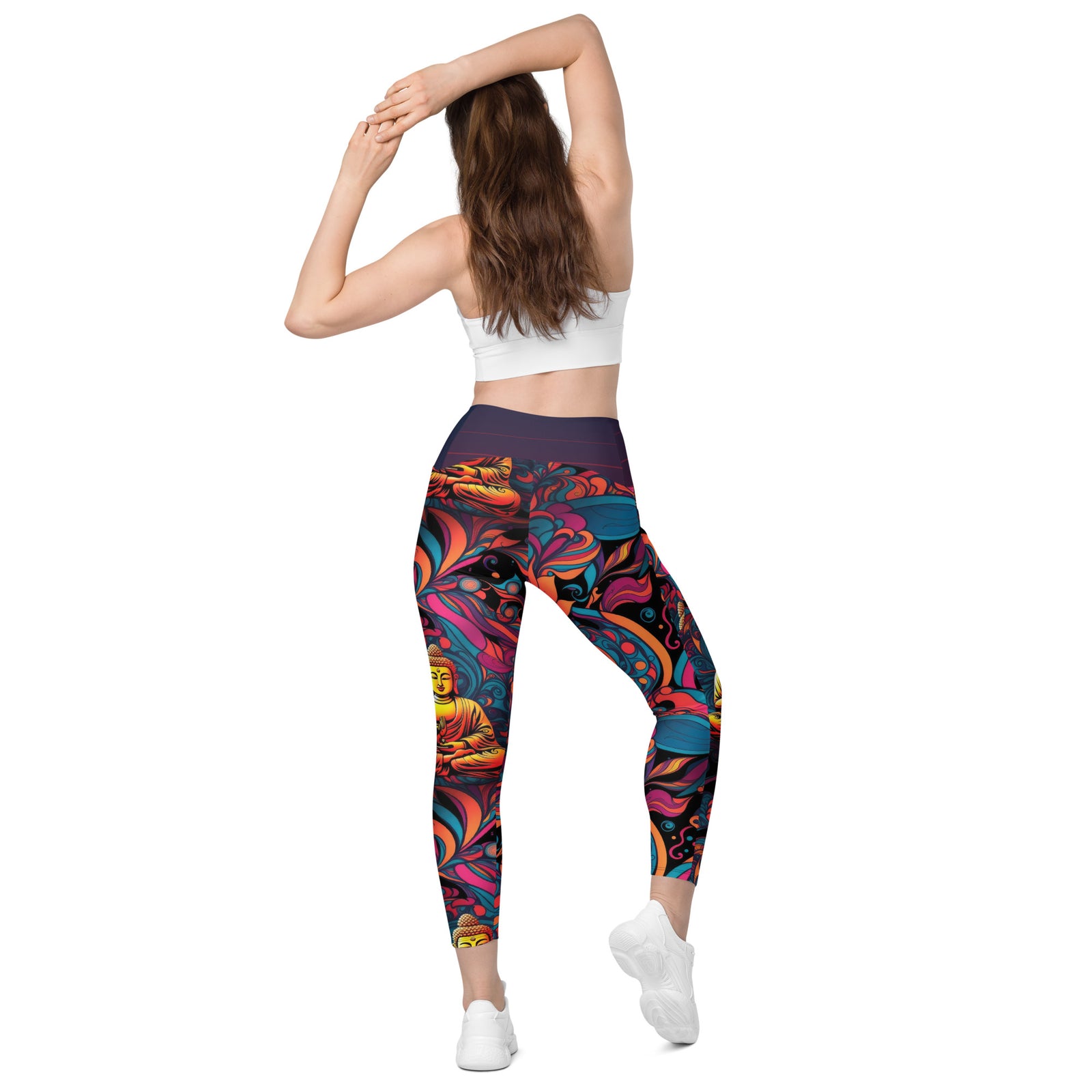 Psychedelic Buddha Leggings with pockets