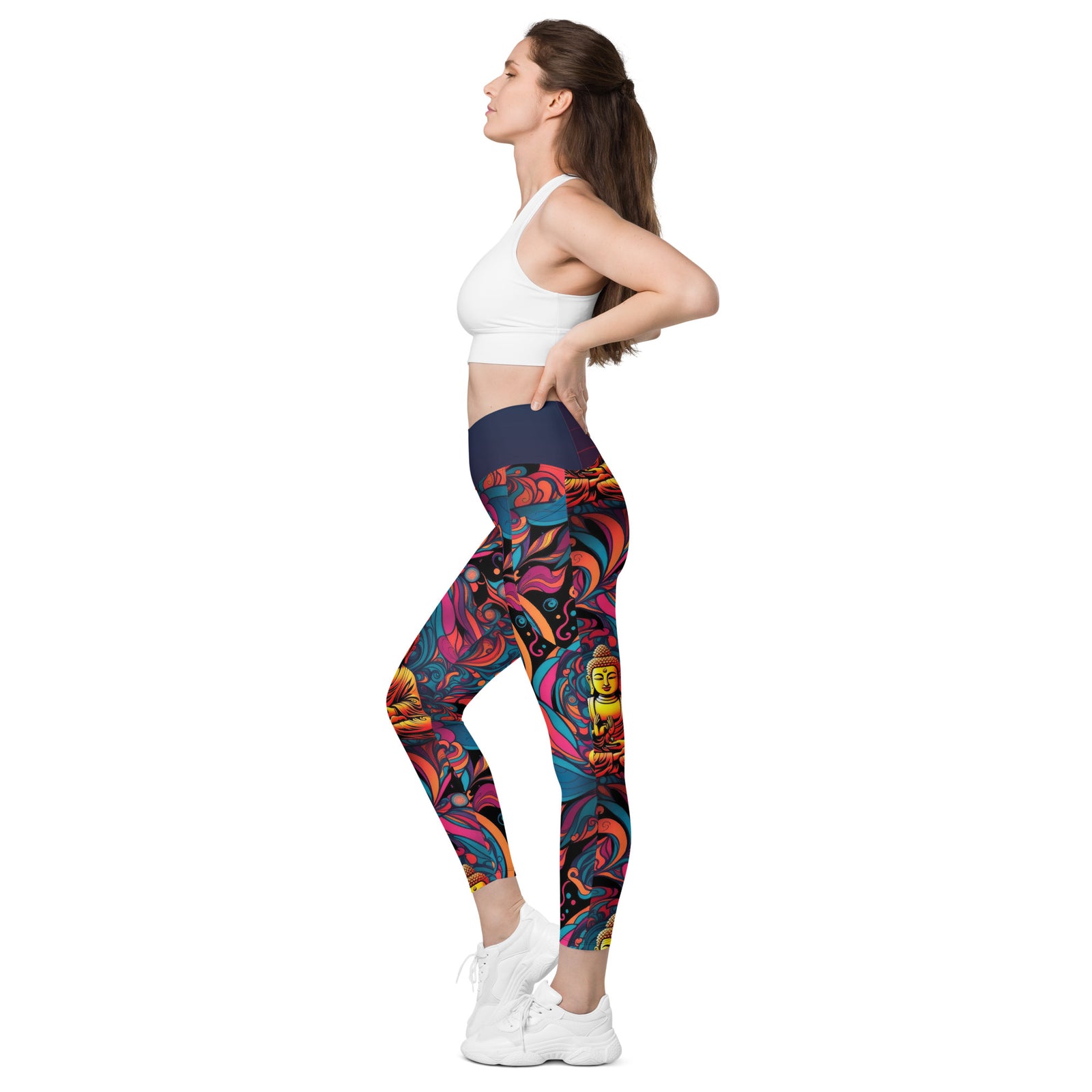 Psychedelic Buddha Leggings with pockets