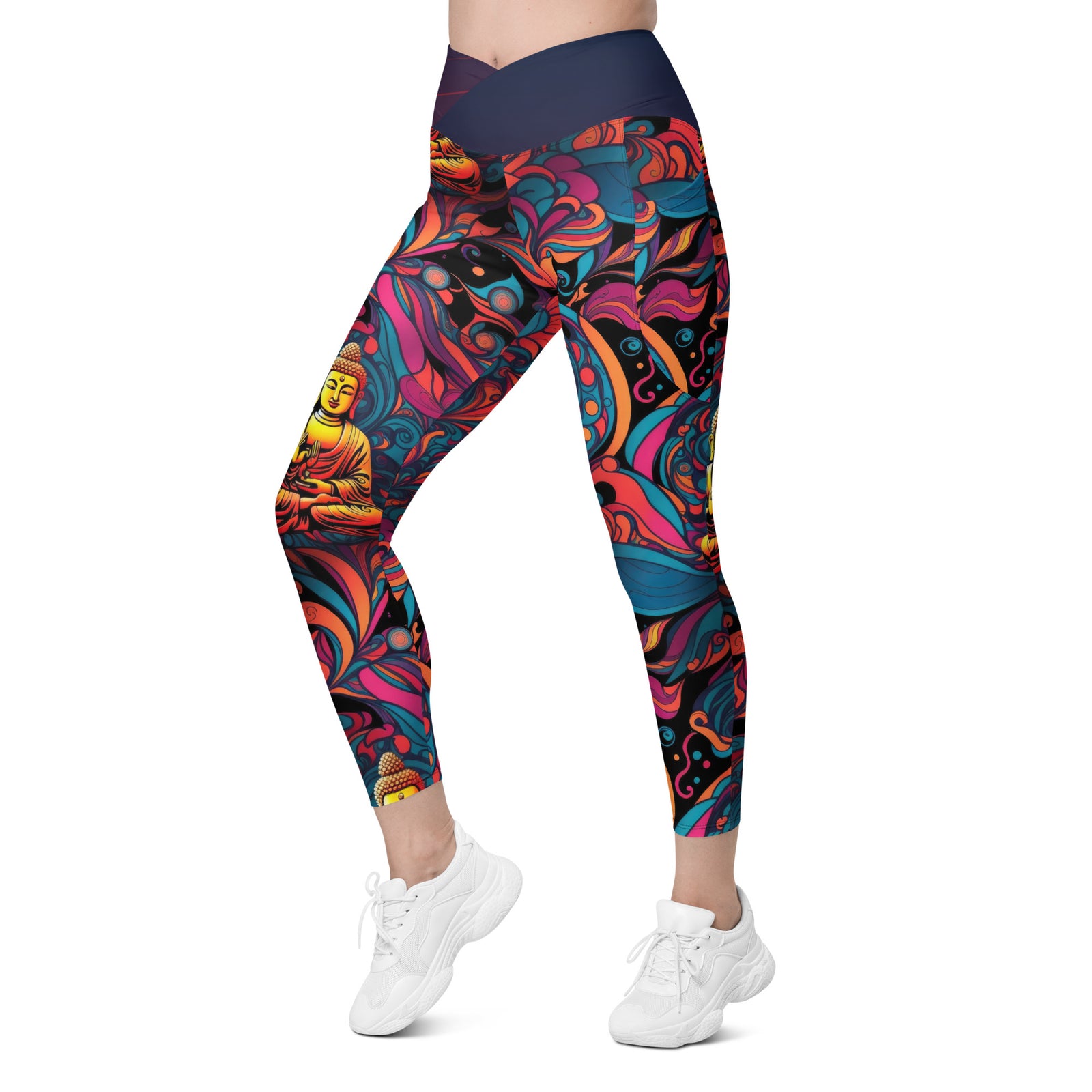 Psychedelic Buddha Leggings with pockets