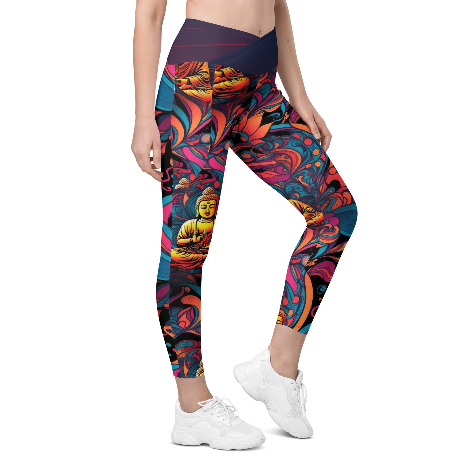 Psychedelic Buddha Leggings with pockets