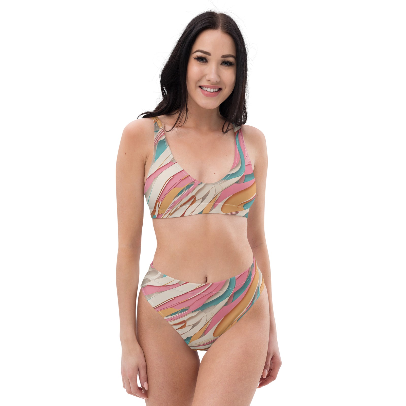 Recycled Pinkhalla high-waisted bikini