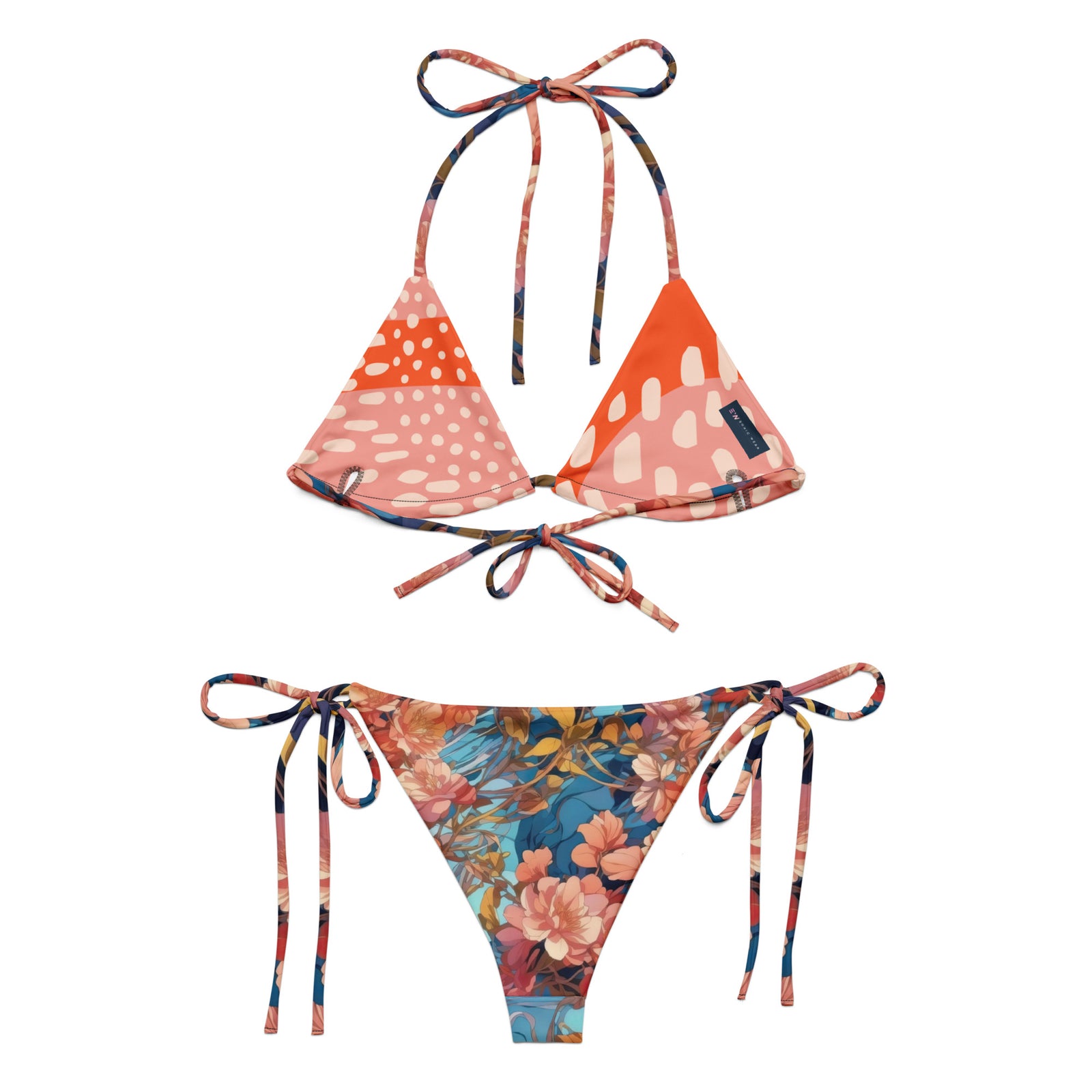 Dreamy Flower recycled string bikini