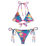 Flowerdelic recycled string bikini