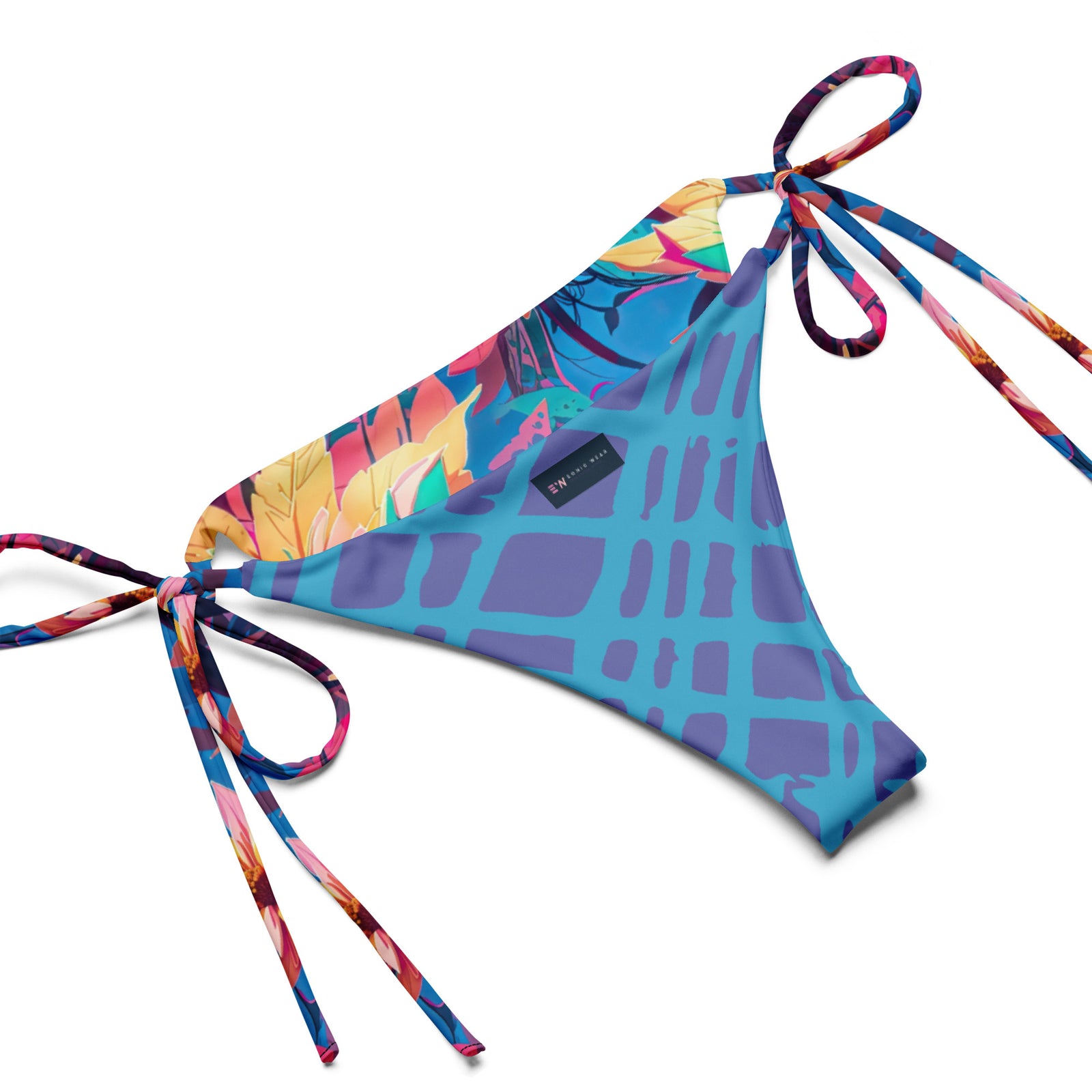 Flowerdelic recycled string bikini